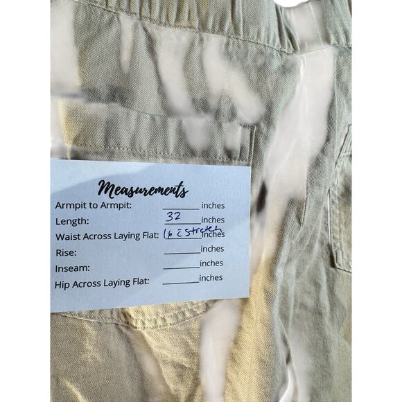 Talbots Pants Womens 8P Petite Heritage Tan Khaki Roll Up Casual Linen Blend - Picture 7 of 7